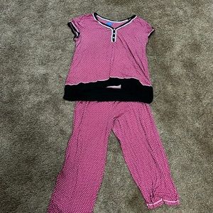 Vera wang pink polka dot pajamas